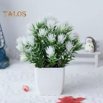 Имитация растений, цветные украшения, имитация красивой комнатной зелени, искусственное растение в горшке, домашний декор зелёный