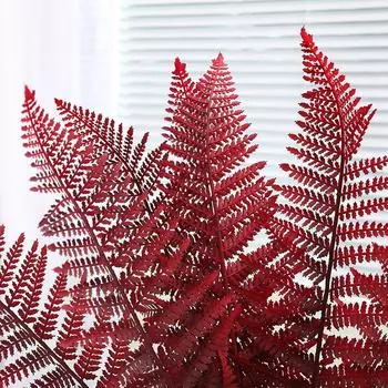 Имитация растений Золотые листья Jae Гостиная Украшение дома Свадьба Имитация цветов Папоротники Имитация листьев Extra large Jue leaf красный