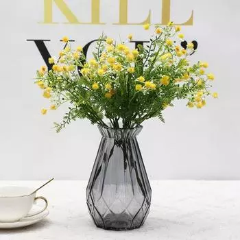 Имитация растения, легкий уход, сделай сам, красивый шикарный настольный искусственный шелковый цветок для гостиной A синий