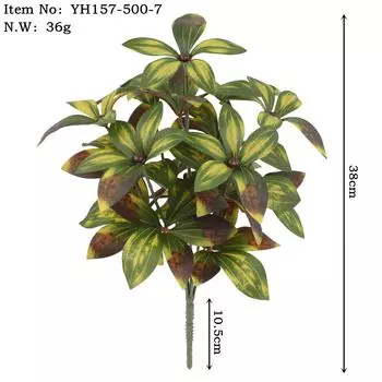 Имитация растения Лист падуба Настенное подвесное Подвесное Подвесная орхидея 3D-печать Искусственный лист Ротанг Зеленое растение Домашнее украшение Реквизит для съемки