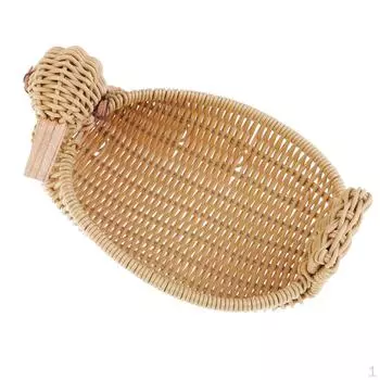 Имитация ротанга, пластиковая корзина для хлеба, плетение уток для хранения, декоративные аксессуары