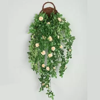 Имитация роз-виноградных лоз. Украшения для стен. Искусственные цветочные композиции для домов/офисов/кафе. красный