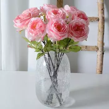 Имитация розы Одиночная выжженная шелковая роза для украшения дома, свадьбы, гостиной, на День святого Валентина, искусственный цветок, искусственный цветок белый