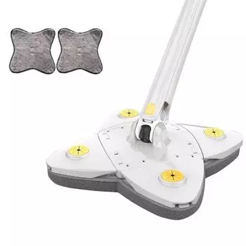 Имитация ручной скрученной швабры с четырьмя углами, без мытья рук, для мытья полов, с автоматическим скручиванием воды, бытовая плоская швабра One Size белый