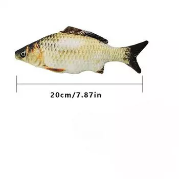 Имитация рыбы, игрушка для кошек, плюшевая имитация рыбы с кошачьей мятой, плюшевая игрушка для кошек, дразнящая рыба для кошек, имитация рыбы, товары для кошек, игрушки для домашних животных жёлтый