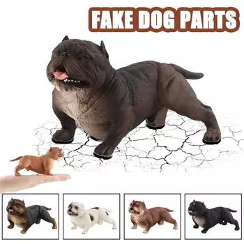 Имитация щенка Модель Имитация злой собаки Украшение Головоломка Модель 5.12x2.76x1.97 inches (13x7x5cm) коричневый