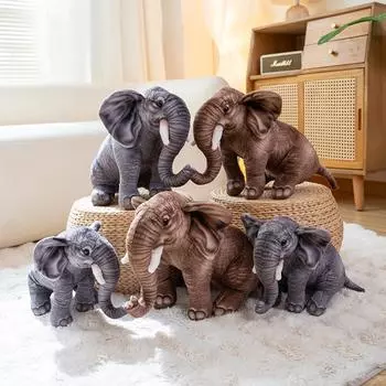 Имитация серого слона, мягкая плюшевая детская подушка для сна, плюшевое одеяло в виде слона, плюшевая подушка в виде животного, лучший подарок для детского декора 30cm серый