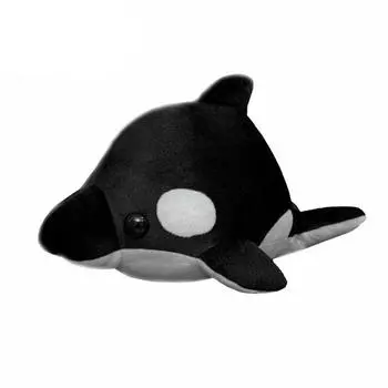 Имитация синего кита плюшевые игрушки кукла косатка рыба орцинус мультфильм мягкая подушка для сна дети девочки ребенок смешной подарок 40cm чёрный