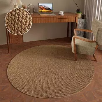 Имитация сизаля, ананас, круговой ковер, гостиная, кресло-качалка, ковер для журнального столика в спальне, грязеотталкивающий износостойкий напольный коврик 80*80cm