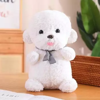 Имитация Собака Тряпичная Кукла Бишон Собака Кукла Подушка-Игрушка Плюшевая Кукла Собака Плюшевая Игрушка Детская Игрушка 25Cm