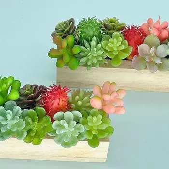 Имитация суккулентного кактуса, аксессуары для кукольного домика, миниатюрные украшения, реквизит для мини-растений в горшках
