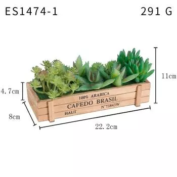 Имитация суккулентного растения, деревянное растение в горшке, суккулентное растение в горшке, имитация суккулентного растения, украшение для офиса и фотографии дома