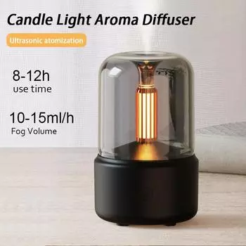 Имитация свечей Ультразвуковой аромадиффузор Эфирные масла Ароматерапия Увлажнители воздуха Освежитель воздуха для автомобиля Ароматизатор чёрный