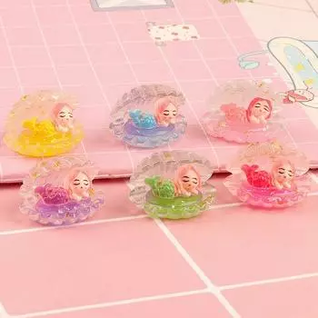 Имитация светящегося открытия раковины русалки ювелирные изделия аксессуары брелок магнит на холодильник украшение onesize