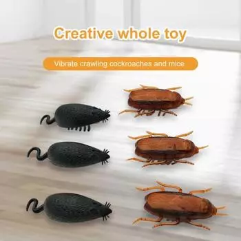 Имитация таракана игрушка электронная подделка высокая имитация животное игрушка розыгрыш джокер веселая вибрация портативная ползающая игрушка насекомое