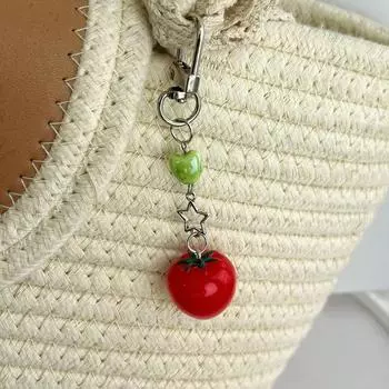 Имитация томата мобильный телефон цепочка шнурок брелок брелок женская сумка анти-потеря кулон подарок на день рождения A2