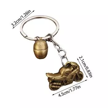 Имитация тяжелого мотоциклетного шлема брелок для ключей с мотором металлический брелок для мотокросса автомобильный брелок подарочный кошелек аксессуар разноцветный