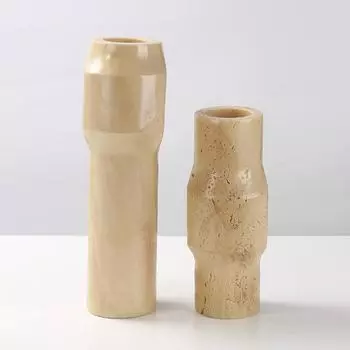 Имитация травертина в стиле ваби-саби, ваза в виде пещеры высокого класса, модель гостиной отеля, настольные украшения для офиса продаж