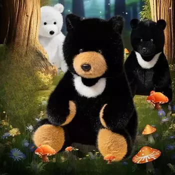 Имитация тряпичной куклы бурого медведя, большого медведя, милой куклы белого медведя, плюшевой игрушки для девочек, куклы-медведя, подарите детям подарок 28cm