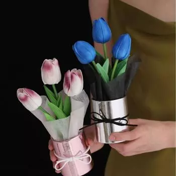 Имитация тюльпана, вечный сухой цветок, праздничный подарок, автомобиль, ароматерапия, украшение для офиса, подарок на день рождения A