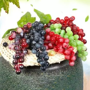 Имитация винограда, полезный без полива, мягкий искусственный виноград, поддельные фрукты, реквизит для фотосъемки, имитация винограда, комплект, садовый декор B