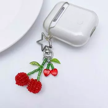Имитация вишни Подвеска Телефонные цепочки Брелок для наушников Чехол Рюкзак Завесы Декор