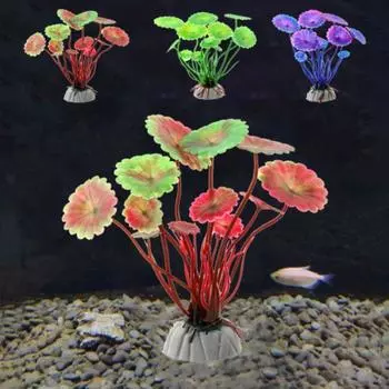 Имитация водных растений, украшения для аквариума, 10 см, пластиковые реалистичные водоросли, аксессуары для аквариума зелёный