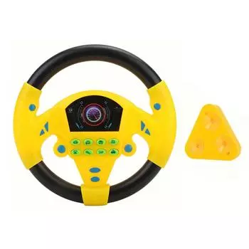 Имитация вождения игрушечного руля Детский забавный руль обучающая игрушка черный и желтый