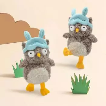 Имитация забавной совы с нашивкой Мягкая мягкая игрушка для мальчиков и девочек, идеальный подарок на день рождения и праздник 21cm