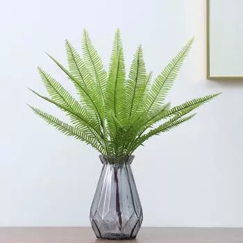 Имитация зеленого растения Fishtail Pine Fern Leaf Persian Leaf Hotel Home Decoration Имитация настенных растений Аксессуары Fishtail 51cm зелёный