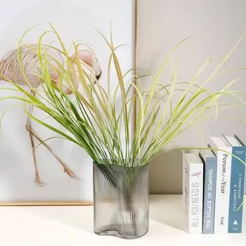 Имитация зеленого растения Листья гладиолуса Украшение для гостиной Искусственные цветы Реквизит Имитация цветка 75cm красный