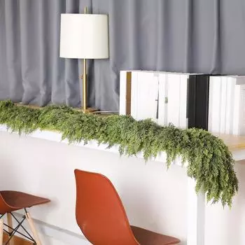 Имитация зеленых растений, рождественские лозы, бело-зеленый цвет, рождественские украшения высотой 1,8 метра, подвесные аксессуары, дверные украшения, венки и виноградные лозы