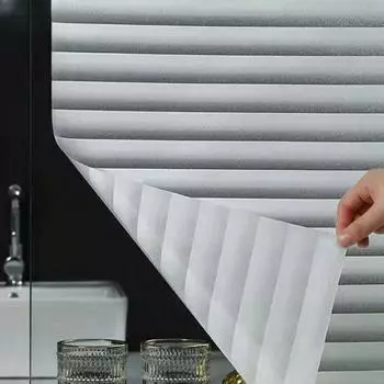 Имитация жалюзи Наклейки на окна Матовые наклейки на стекло Светопропускающая непрозрачная пленка для окон в ванной комнате Защита от подглядывания Защита от подглядывания 30cmx1m