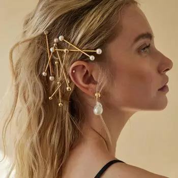 Имитация жемчуга крест шпильки X заколки для волос заколки простые боковые зажимы свадебные головные уборы для женщин девочек невесты аксессуары для волос золотой