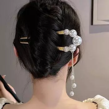 Имитация жемчуга Шпилька для волос U-образная вилка для волос Головной убор Новые палочки для волос Cheongsam Style 1