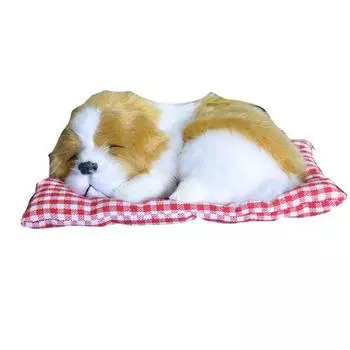 Имитация животных, игрушка, спящая собака, модель, детская плюшевая кукла со звуком