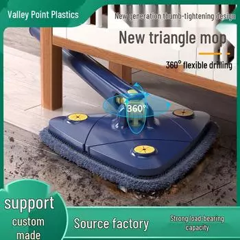 Imitation Hand-Twist Mop with Hands-Free Washing, New Triangular Design for Easy Household Cleaning Mop cloth