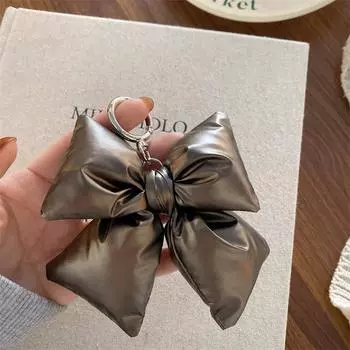 Imitation Leather Bow Keychain High-End Texture Pendant Charm Pendant Keyring Jewelry For Girl Women Gift Bag Decoration