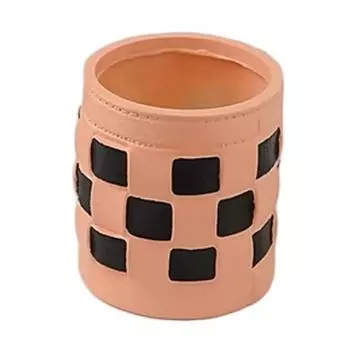 Imitation Leather Chessboard Pen Holder Multifunctional Stationery Storage Desktop Decor style 2