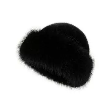 Imitation Mink Fur Fluffy Fur Bucket Hat Solid Color Winter Beanies Hat Russian Cap Cold Weather