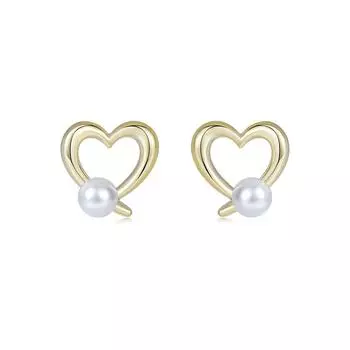 Imitation Pearl Stud Earrings Women s Summer Love Earrings, Simple Niche Design Sense, A Two-wear Earrings