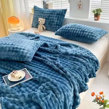Imitation Rabbit Plush Blanket, Office Nap Blanket, Air Conditioning Blanket, All Season Universal Sofa Cover Blanket, Bedding 40 * 40cm (1pc)