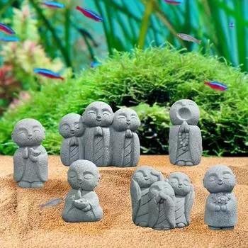 Искусственный камень, маленькая статуя Будды, украшение, затонувшие подводные ландшафтные украшения