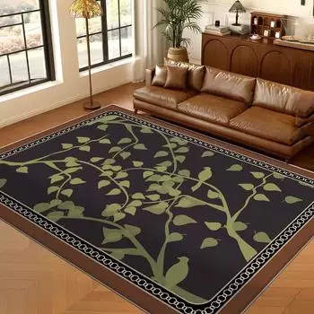 Imitation Wool Carpet Ancient Style Carpet Bedroom Bed Mat 140*200CM