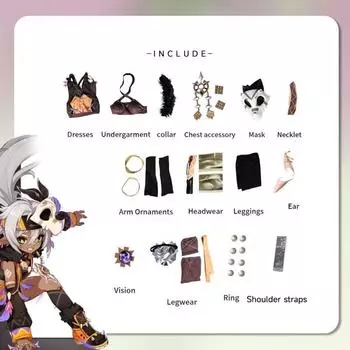 Impact Genshin Iansan Cosplay Costume Game Themed Role Play Party Halloween S