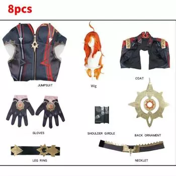 Impact Genshin Mavuika Пиро Архонт Косплей Костюм Аниме Игра Ролевая Игра Вечеринка M