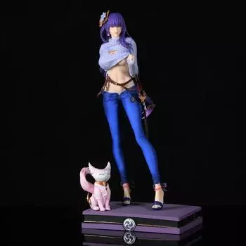 Impact Raiden Shogun Аниме Фигурка ПВХ Фигурка Игрушка Коллекция Игр Модель Кукла no box