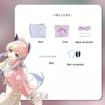 Impact Sangonomiya Genshin Kokomi Role Play Cosplay Costume Clothes Performance XS