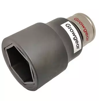 Impact socket double 32mm x 36mm double socket 3236 for impact 4 nut engagement no need for eliminating the of replacing [GROWGEAR] wrench, 12.7mm чёрный