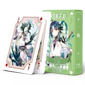 Impact Xiao Poker Игральные карты Настольные игры Детские игрушки Детская игровая колода Карточная игра Набор аниме